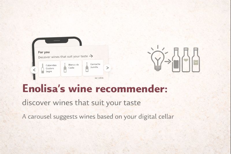 Enolisa’s wine recommender: a carousel of wines matched to your taste